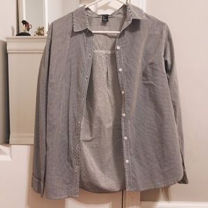 Forever 21 Striped button up shirt (Size small)